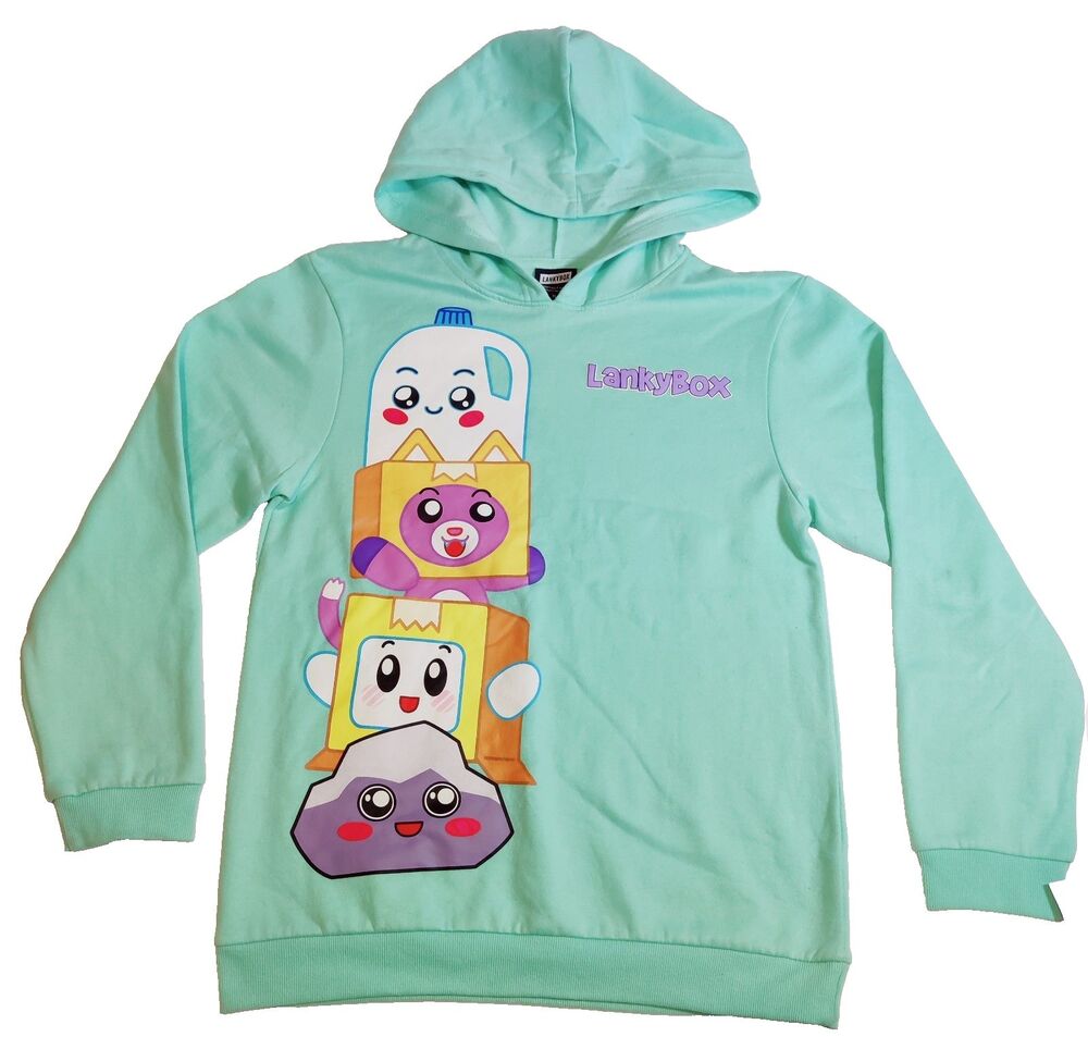 NEW Youth Mint Green Hoodie Sweatshirt Milky Rocky Boxy Foxy XL